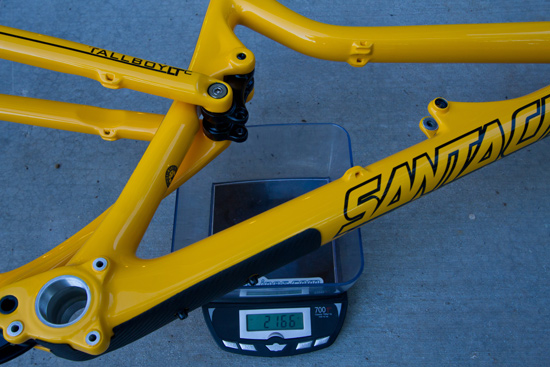santa cruz tallboy frame weight