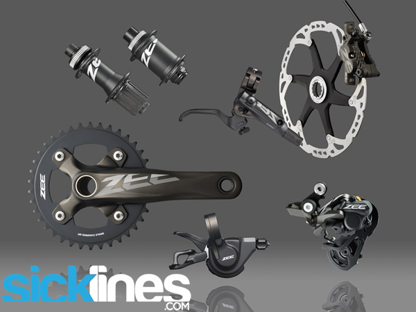 SHIMANO FC-M640 ZEE クランク 165mm e thirteen バッシュガード付